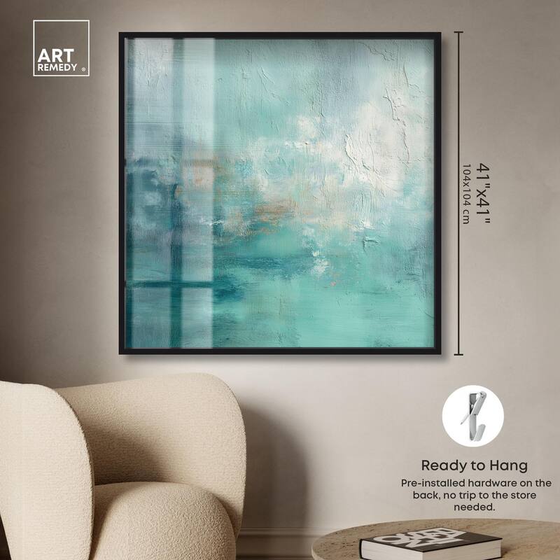 Green Blue I Shadowbox by Art Remedy