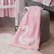 preview thumbnail 5 of 4, Bedtime Originals Blossom Pink/White Swan Coral Fleece Baby Blanket