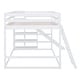 preview thumbnail 29 of 28, Minimalist Design Full over Full Wooden Bunk Bed with Slide,Built-In Sloping Ladder and Storage Shelves