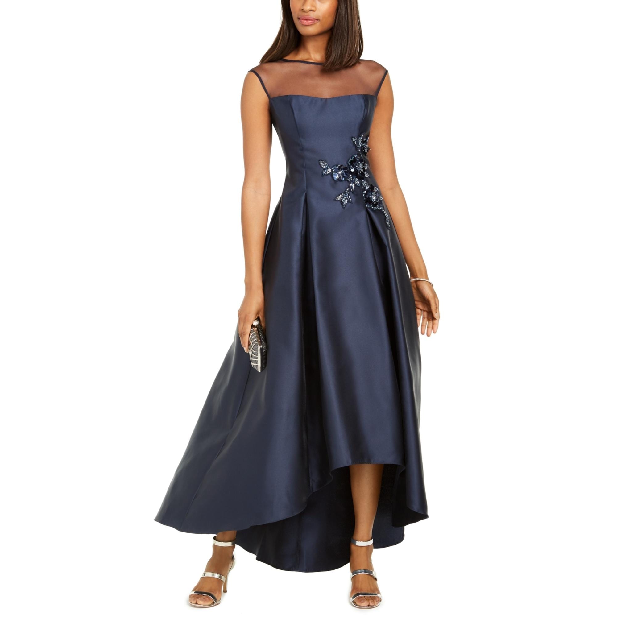 Adrianna Papell Womens Mikado Evening