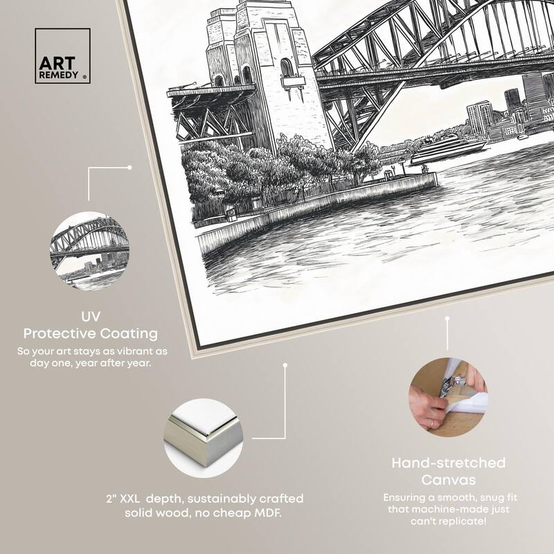 Lines of the Bridge Canvas by Art Remedy