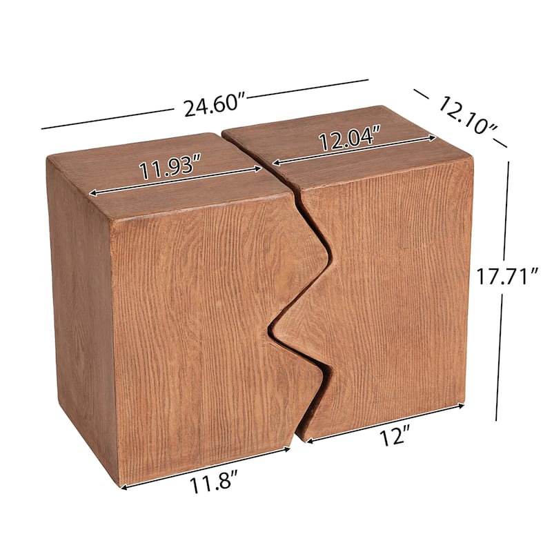 Christopher Knight Home - MGO Modern Outdoor Side Table Set with Durable Magnesium Oxide Construction