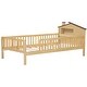 preview thumbnail 11 of 22, Twin Wood Platform Kids Bed with House-Shaped Headboard, LED Light & Built-in Storage, Finish with Safety Guardrails, Natural