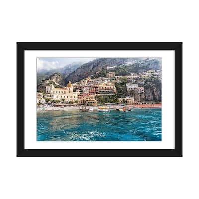 iCanvas "Low Angle View of Positano from The Sea, Amalfi Coast, Campania, Italy" by George Oze PFA