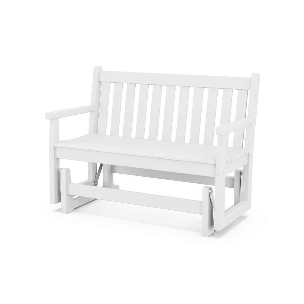 POLYWOOD Traditional Plastic 48-inch Outdoor Garden Glider Bench
