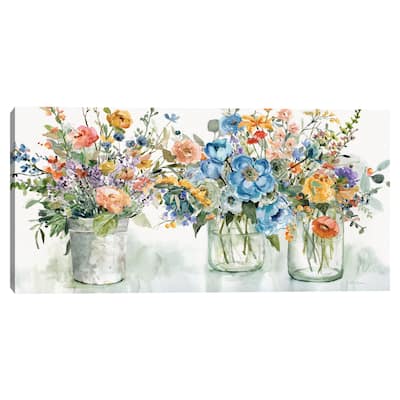 Flower Market Display Canvas Art Print