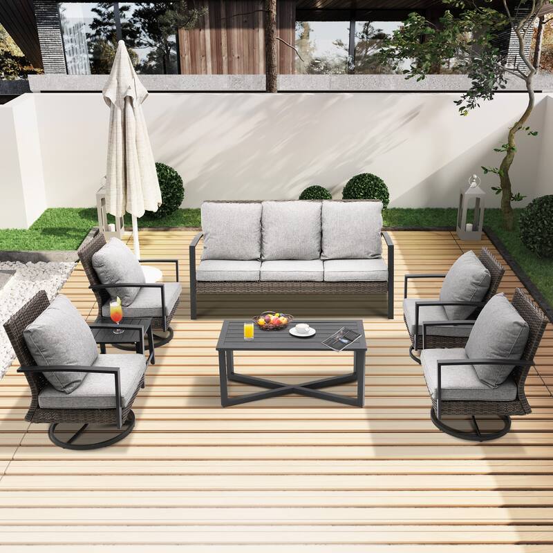 Outdoor Seating Group with Cushions and Table