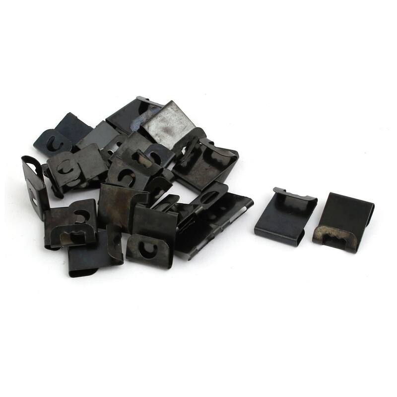 Metal S Type Album Photo Picture Artwork Frame Hanging Hook Hanger Clips 25pcs - Black