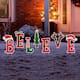 Glitzhome Set of 7 "BELIEVE" or "WELCOME" Yard Stake or Wall Decor (2 Functions)