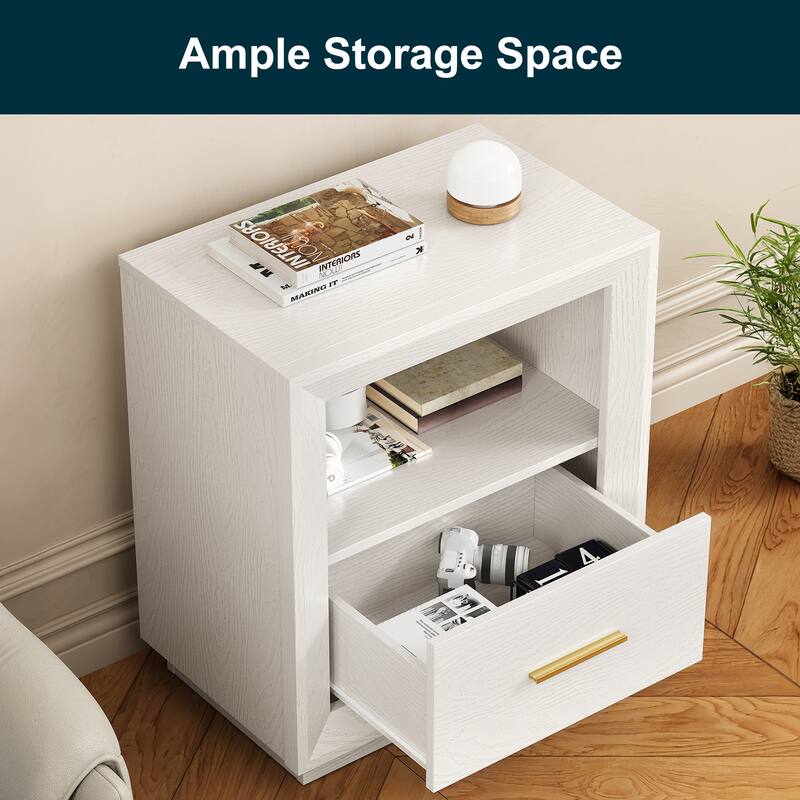 Modern Nightstand with Charging Station