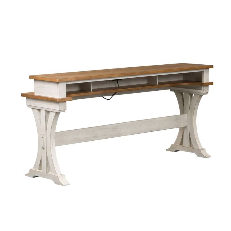 Farmhouse Reimagined Antique White with Chestnut 4 Piece Set