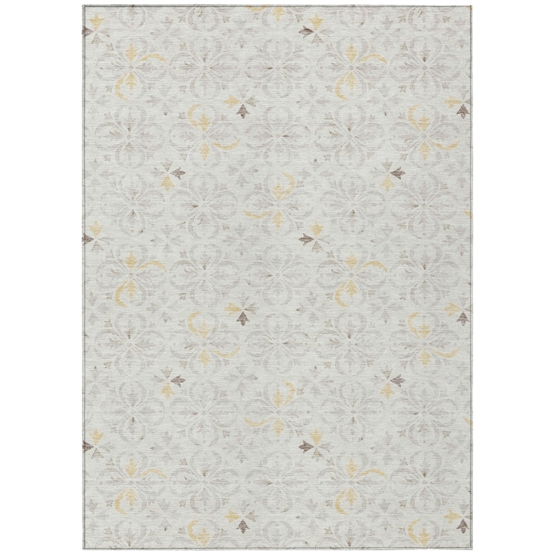 Machine Washable Indoor/ Outdoor Chantille Traditional Medallion Rug