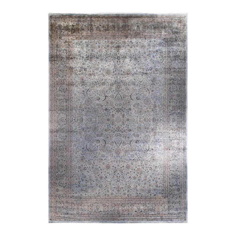 Overdyed, One-of-a-Kind Hand-Knotted Area Rug - Gray - 12' 0" x 17' 10"