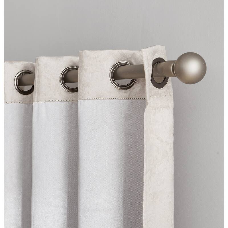HLC.me Redmont Lattice Thermal Room Darkening Light Blocking Privacy Blackout Grommet Curtain Panels - Set of 2