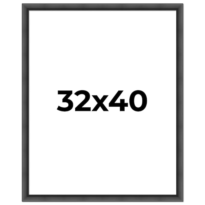 32x40 Frame Black Picture Frame - Complete Modern Photo Frame Includes