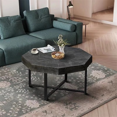 Retro Splicing Design Octagonal Coffee Table