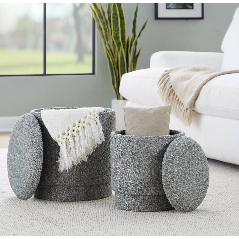 Carson Carrington Corday Upholstered Ottoman Set (Set of 2)