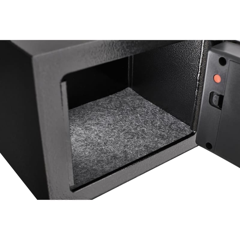 Secure Safe With Key And Password Money Home Safe, 0.23 Cubic Feet Small Safe, Mini Storage Cabinet