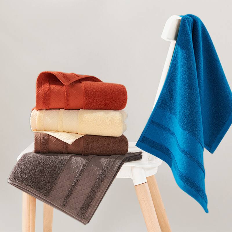 Cotton Soft Decorative Hand Towels, Geometry Pattern Hand Towel for Bathroom, Kitchen, Hotel