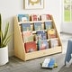 preview thumbnail 1 of 3, MUSHOMEINC Pinewood Single-Sided Bookcase Display Stand for Kid, Kids Storage Bookshelf with 4 Shelves, Book Display Rack forKid