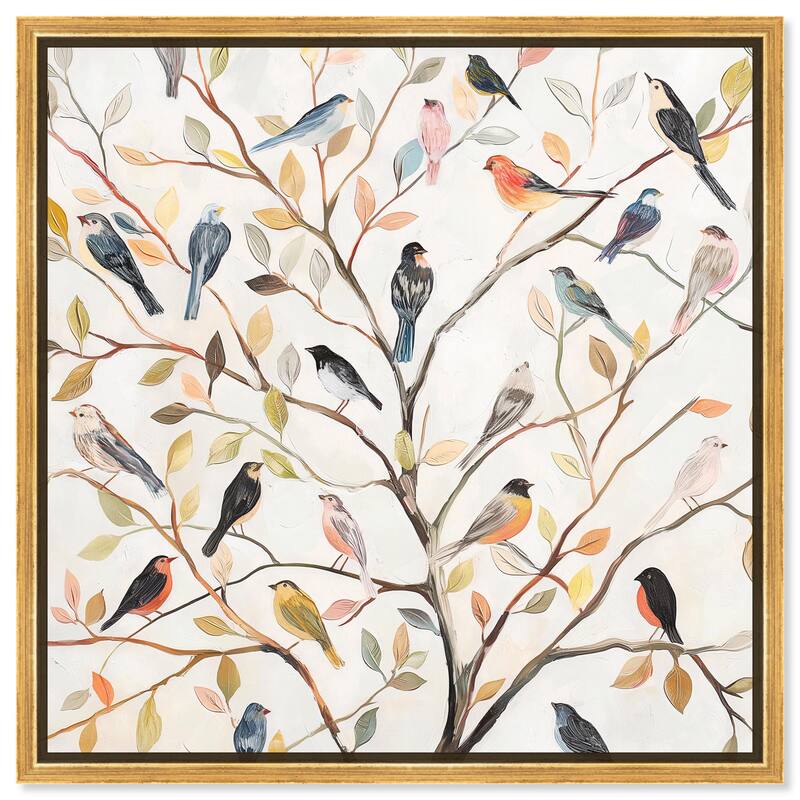 Song of the Tree Canvas by Art Remedy - Gold - 16" x 16"
