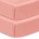 preview thumbnail 21 of 33, BreathableBaby Cotton Percale Fitted Sheet, For 52" x 28"/132 x 71 cm Crib & Toddler Bed Mattress, Solids (2-Pack) Rose