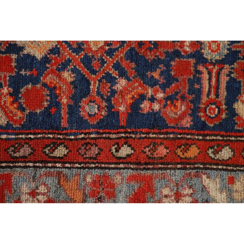 Malayer Antique Persian Runner Rug Hand-Knotted Wool Carpet - 3'7" x 12'11"