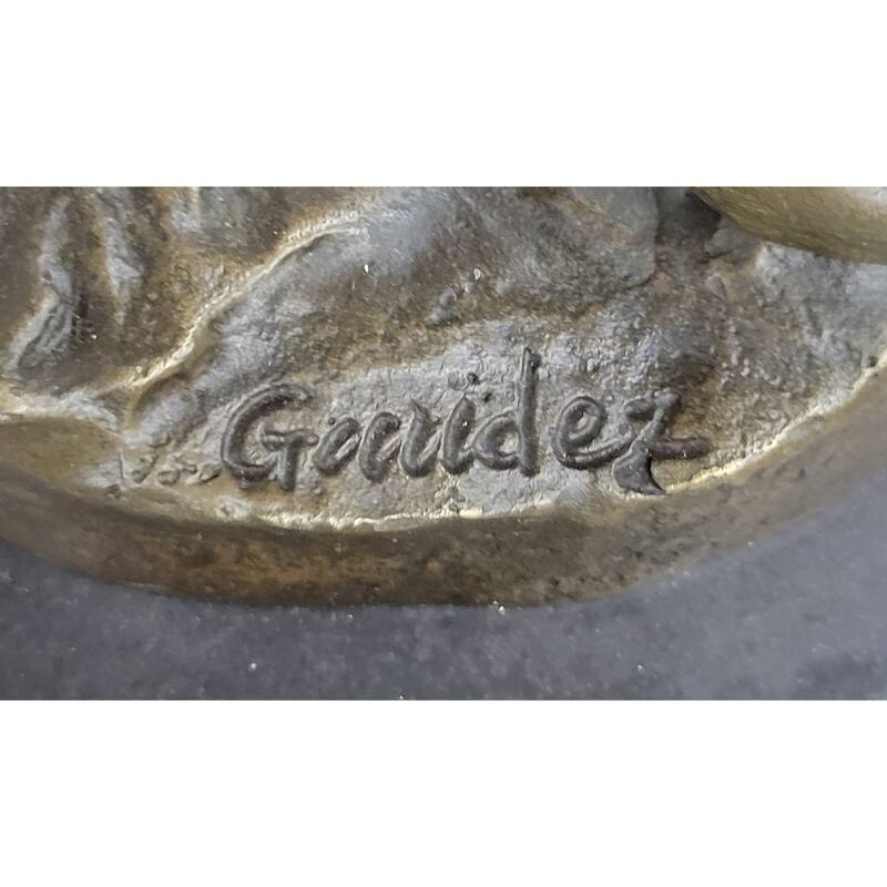 Gaudez Dancing Couple Lovers Romantic Bronze Statue Sculpture 18.5 Inches X 8 Inches