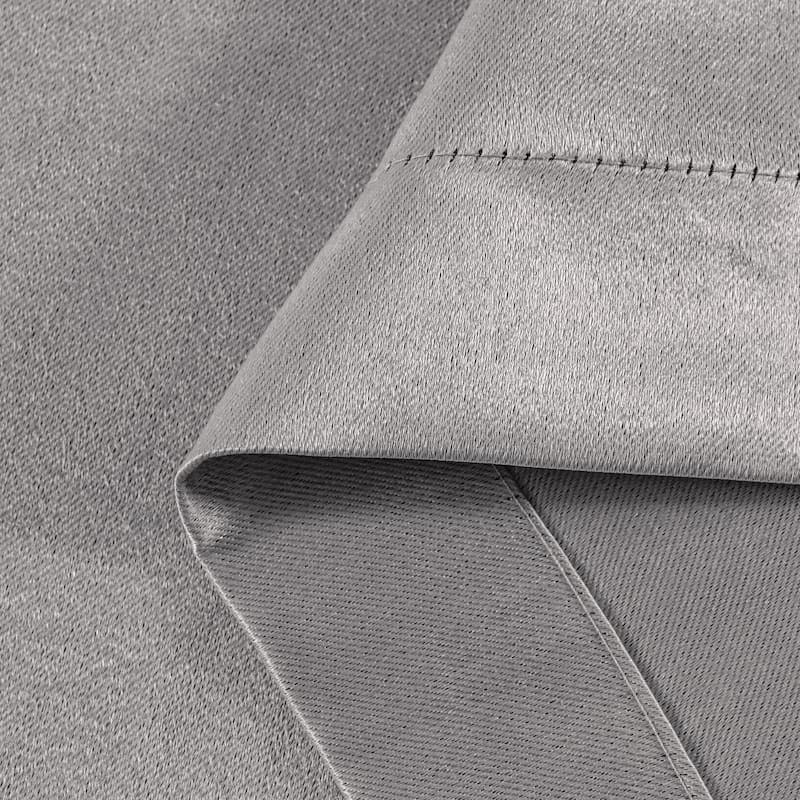 Dainty Home Brookville Metallic Sheen Blackout Grommet Single Panel Extra Wide Curtains