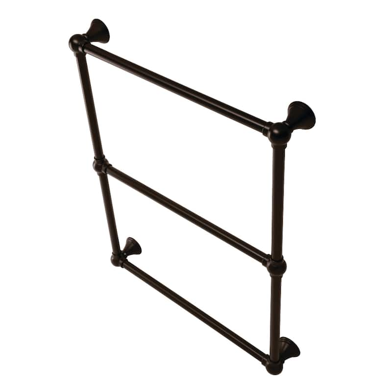 Maximilien 24 in. Wall Mount Towel Rack in Brushed Brass - Oil Rubbed Bronze