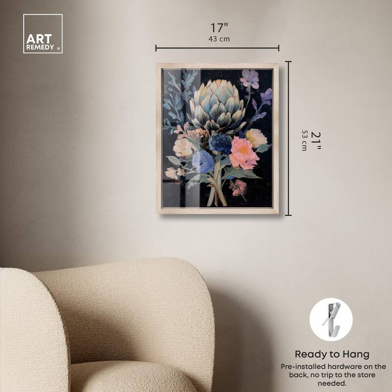 Moody Artichoke I Shadowbox by Art Remedy