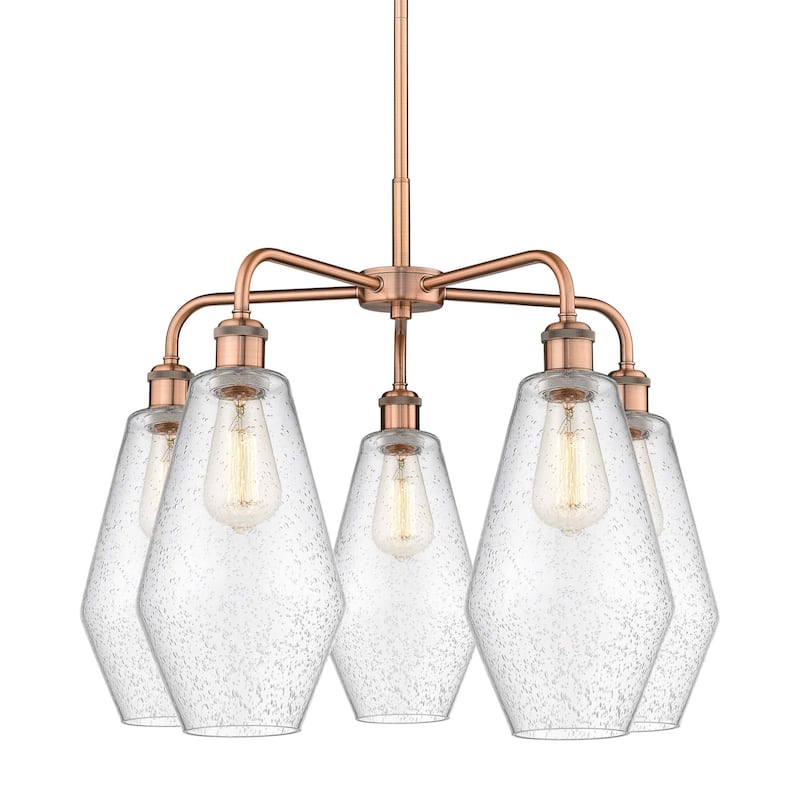 Innovations Lighting 516-5CR-20-25 Cindyrella Chandelier Cindyrella 5 - Antique Copper / Seedy