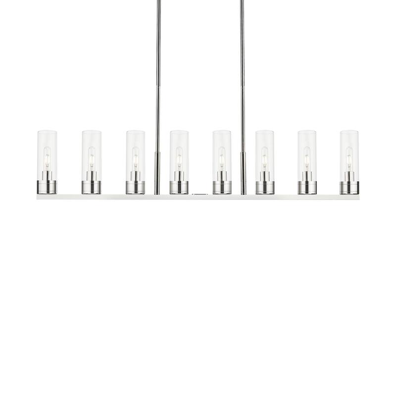 Innovations Lighting 617-8I-11-48 Boreas Linear Boreas 8 Light 48" - Polished Nickel / Clear