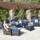 OVIOS 5-piece Patio Conversation Wicker Furniture Set