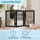 preview thumbnail 3 of 13, PETMAKER 3-Panel Foldable Pet Gate, Black - N/A