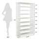 preview thumbnail 6 of 11, 9-Tier Wood Shoe Storage Rack with Acrylic Side for Entryway