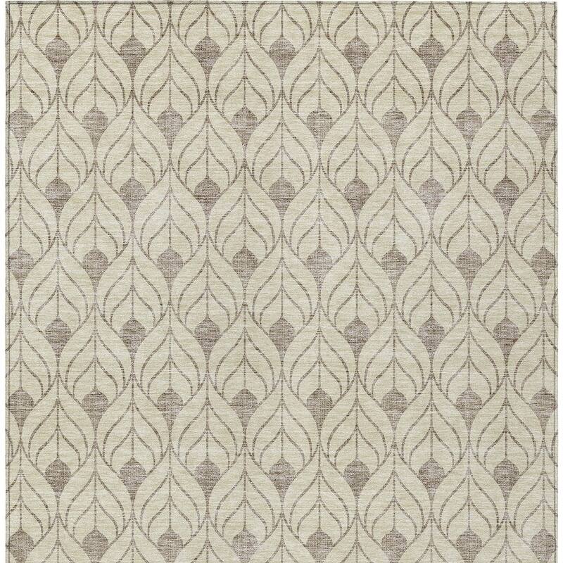 HomeRoots Geometric Transitional Rectangle Outdoor Rug