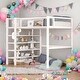 preview thumbnail 12 of 31, Twin Size Metal Loft Bed with 4-Tier Shelves and Storage for Home
