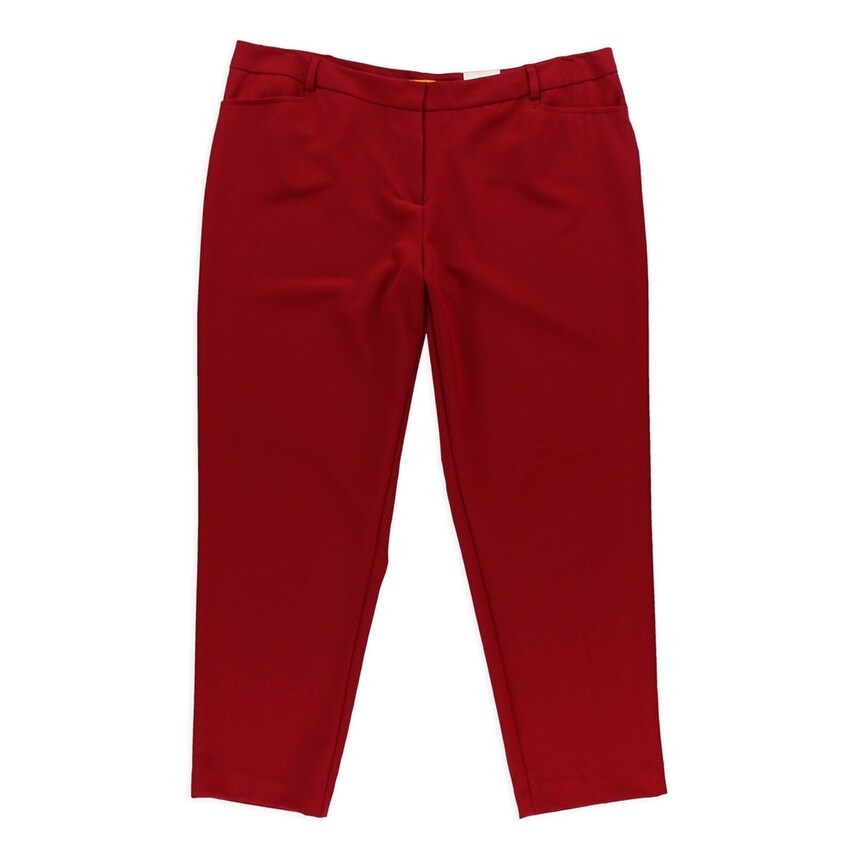 plus size red dress pants