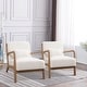 preview thumbnail 58 of 142, Aston Modern Solid wood Accent Chair for Living Room Set of 2 - White Teddy 