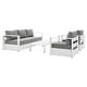 preview thumbnail 6 of 56, Tahoe Outdoor Aluminum 4-piece Conversation Set with Coffee Table