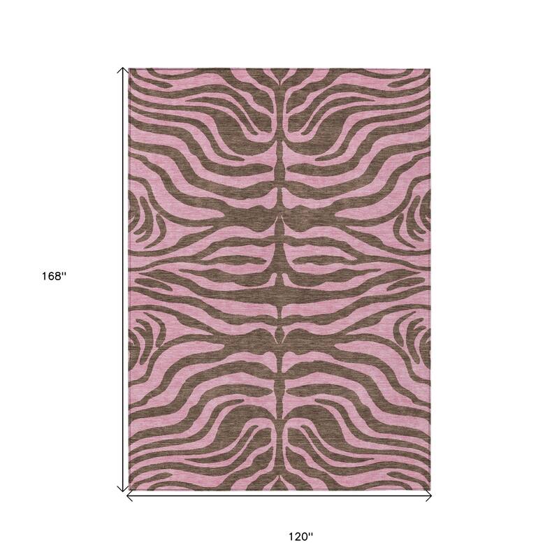 HomeRoots Animal Print Transitional Rectangle Outdoor Rug