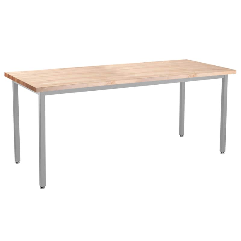 NPS 24x72" Heavy Duty Steel Table, Butcherblock Top