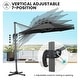 preview thumbnail 19 of 21, Patio Cantilever 10-foot Outdoor Hanging Offset Umbrella
