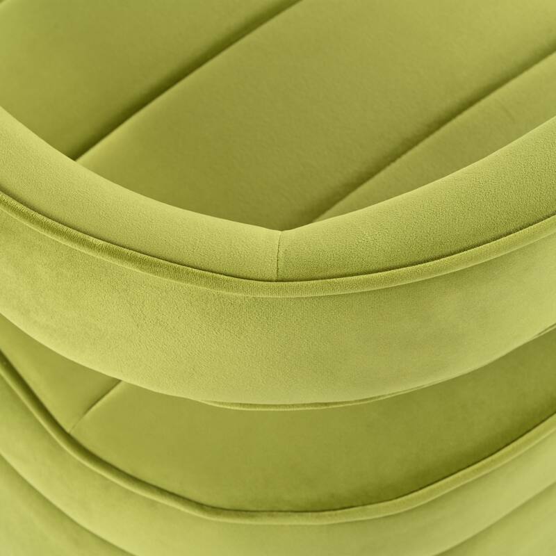 24.25" Velvet Accent Chair with Ribbed Detail