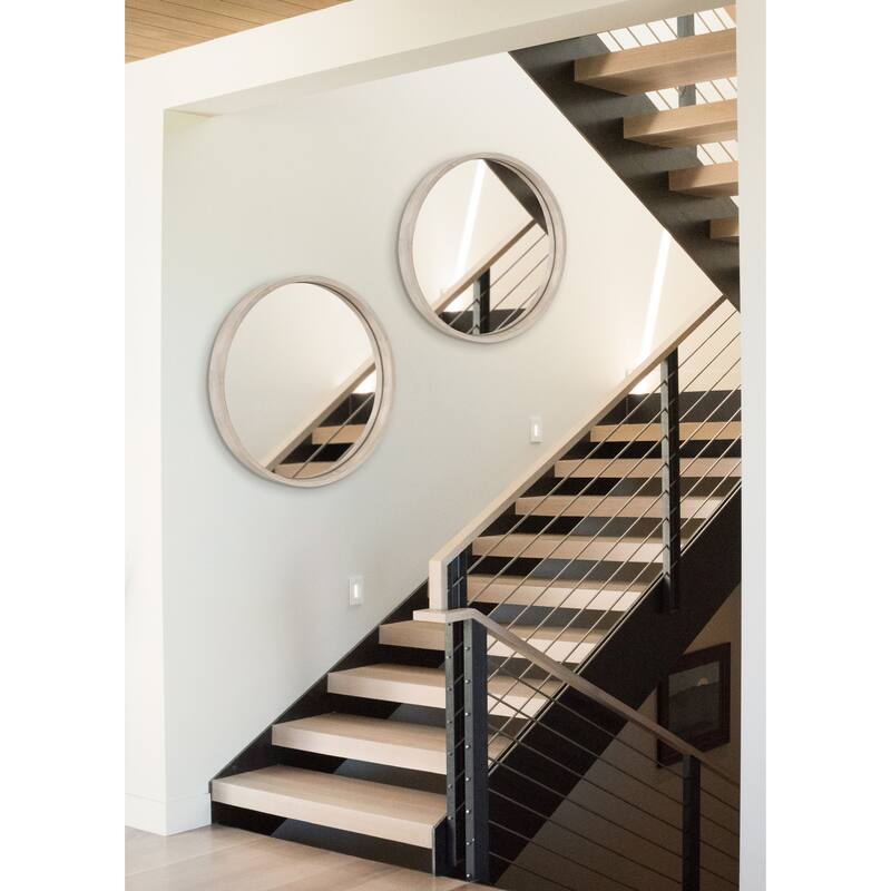 Kate and Laurel Valenti Round Framed Mirror