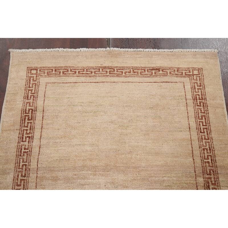 Geometric Bordered Oriental Gabbeh Kashkoli Area Rug Wool Hand-knotted - 3'2" x 5'3"