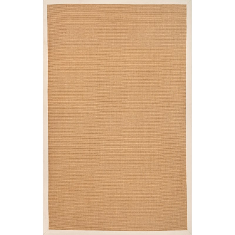 Camden Farmhouse Cottage Border Jute Area Rug