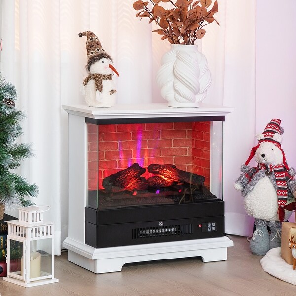 Costway 27'' Freestanding Electric Fireplace Heater w/ 3-Level Flame - See  Details - On Sale - Bed Bath & Beyond - 36533455