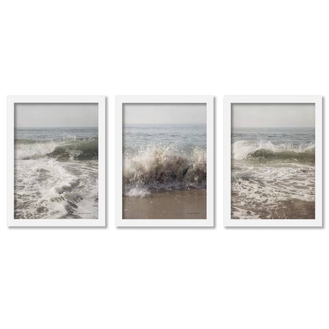 High Tide Elizabeth Urquhart Coastal - 3 Piece Framed Gallery Art Set